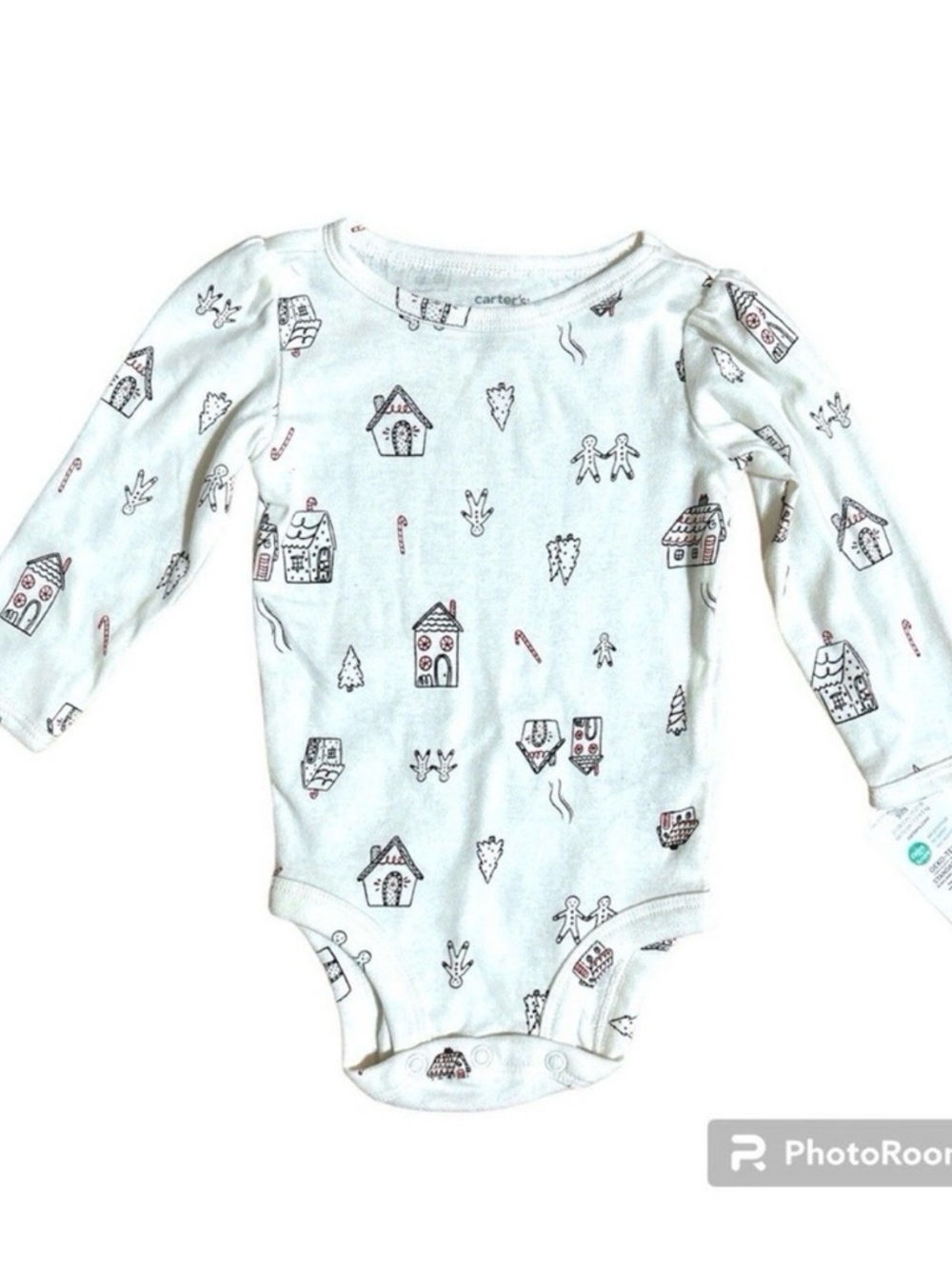 Carter’s Baby Bodysuit 9M Gingerbread House Christmas Holiday Long Sleeve